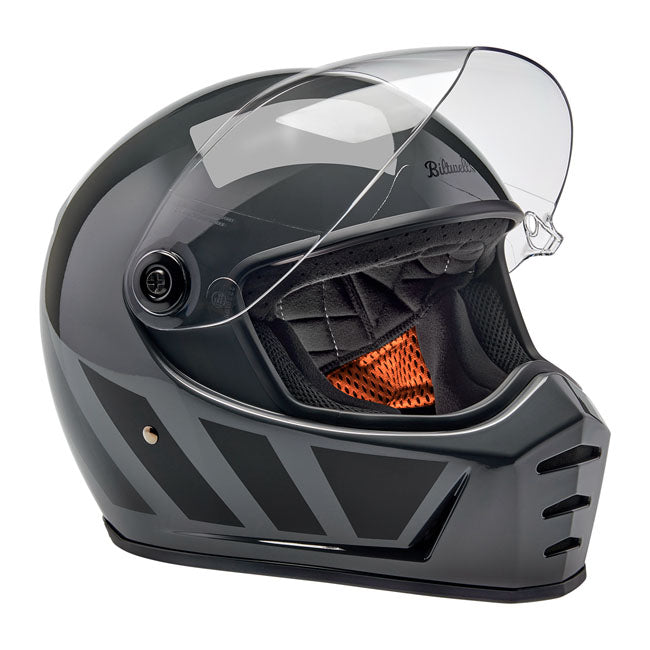 Biltwell Lane Splitter Full Face Helmet Grey Inertia - FREE UK Shipping, FREE 365 Day Returns | Moto Central