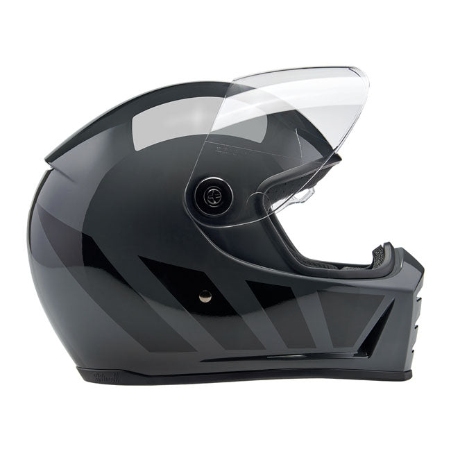 Biltwell Lane Splitter Full Face Helmet Grey Inertia - FREE UK Shipping, FREE 365 Day Returns | Moto Central