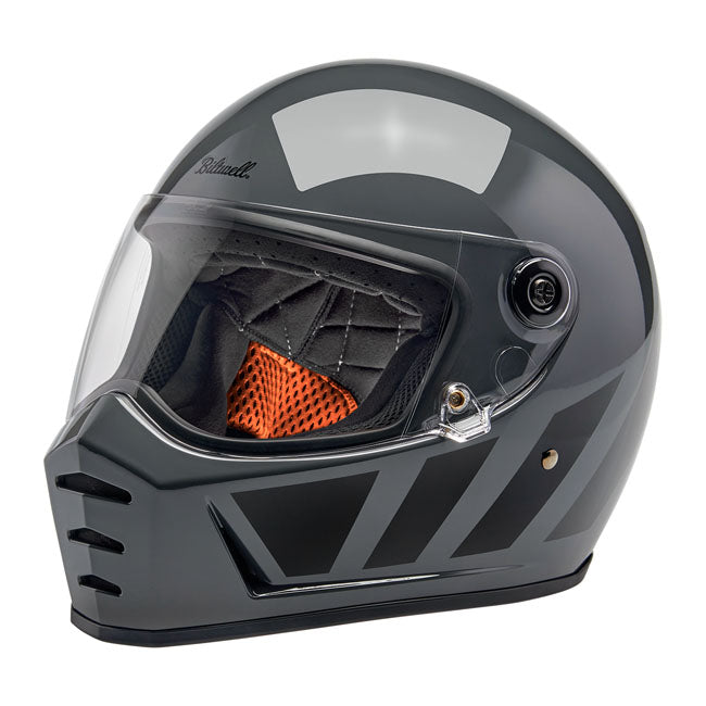 Biltwell Lane Splitter Full Face Helmet Grey Inertia  - FREE UK Shipping, FREE 365 Day Returns | Moto Central