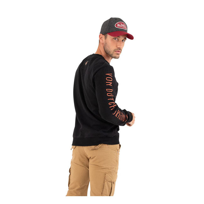 Von Dutch Bang Sweatshirt Black - FREE UK Shipping, FREE 365 Day Returns | Moto Central