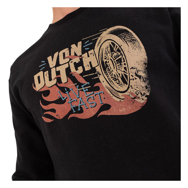 Von Dutch Bang Sweatshirt Black - FREE UK Shipping, FREE 365 Day Returns | Moto Central