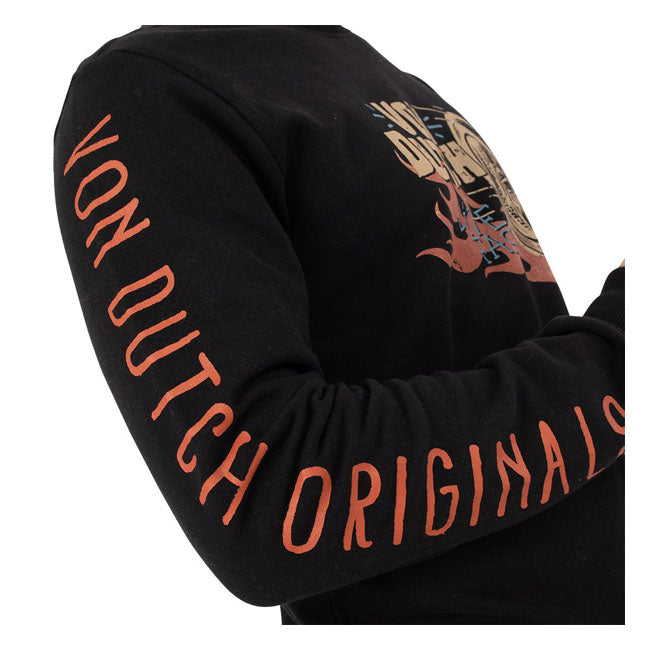 Von Dutch Bang Sweatshirt Black - FREE UK Shipping, FREE 365 Day Returns | Moto Central