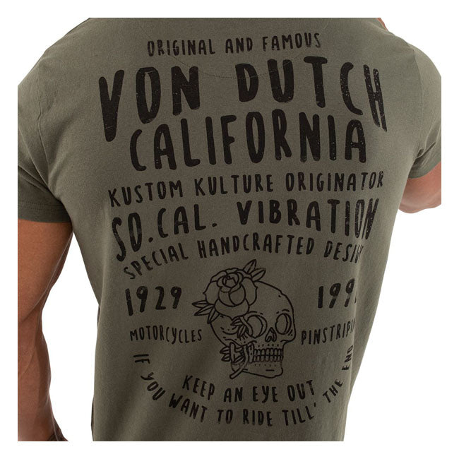 Von Dutch Handy T-Shirt Army Green - FREE UK Shipping, FREE 365 Day Returns | Moto Central