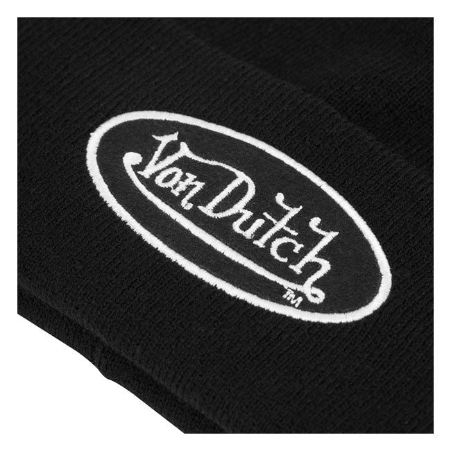 Von Dutch Logo Beanie Black