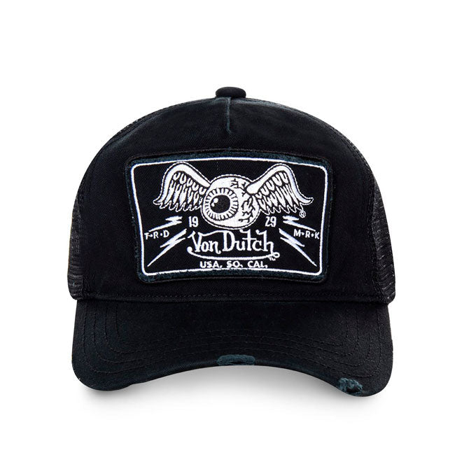 Von Dutch Trucker Cap Black - FREE UK Shipping, FREE 365 Day Returns | Moto Central