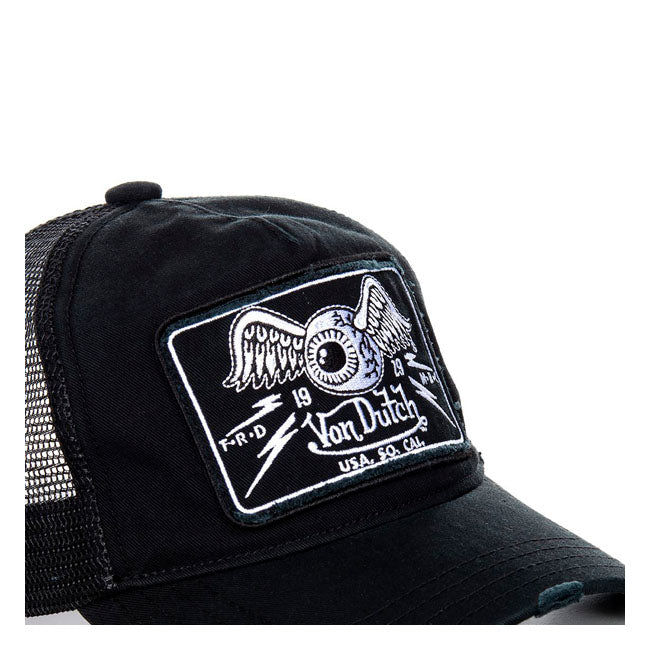 Von Dutch Trucker Cap Black - FREE UK Shipping, FREE 365 Day Returns | Moto Central