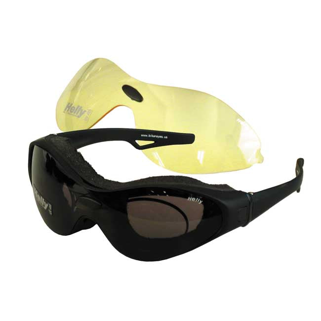 Helly Biker Shades Bandit Smoke & Yellow  - FREE UK Shipping, FREE 365 Day Returns | Moto Central