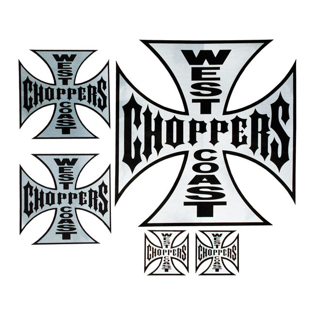 West Coast Choppers Sticker Set, Maltezer Cross