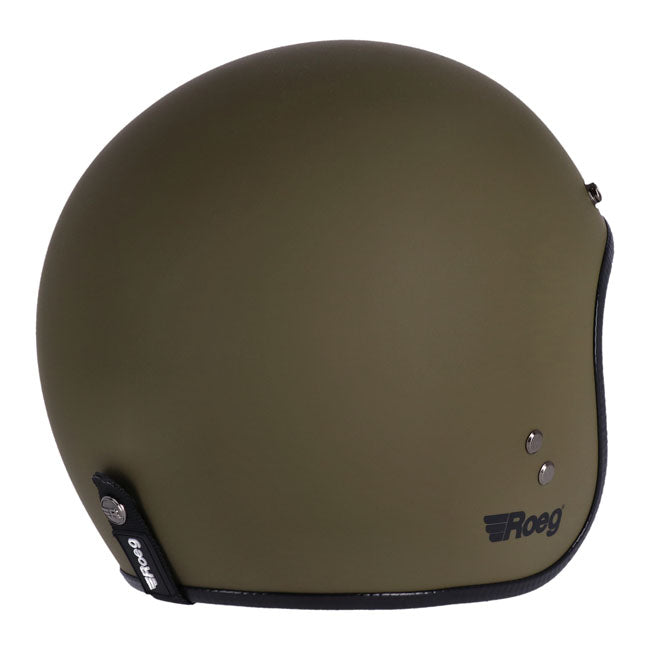 Roeg Jett Open Face Helmet Army Green - FREE UK Shipping, FREE 365 Day Returns | Moto Central