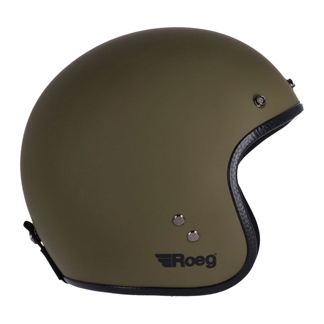 Roeg Jett Open Face Helmet Army Green  - FREE UK Shipping, FREE 365 Day Returns | Moto Central