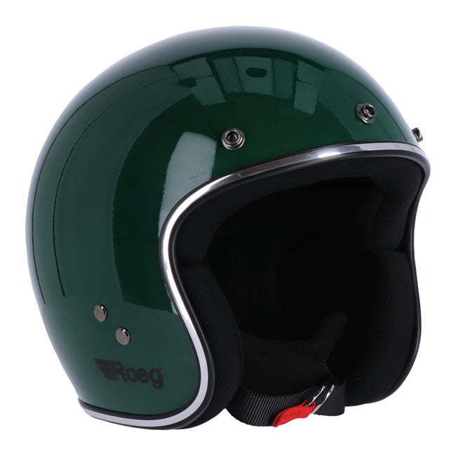 Roeg Jett Open Face Helmet Racing Green - FREE UK Shipping, FREE 365 Day Returns | Moto Central