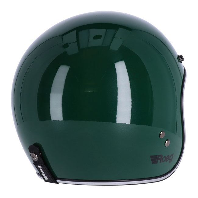 Roeg Jett Open Face Helmet Racing Green - FREE UK Shipping, FREE 365 Day Returns | Moto Central