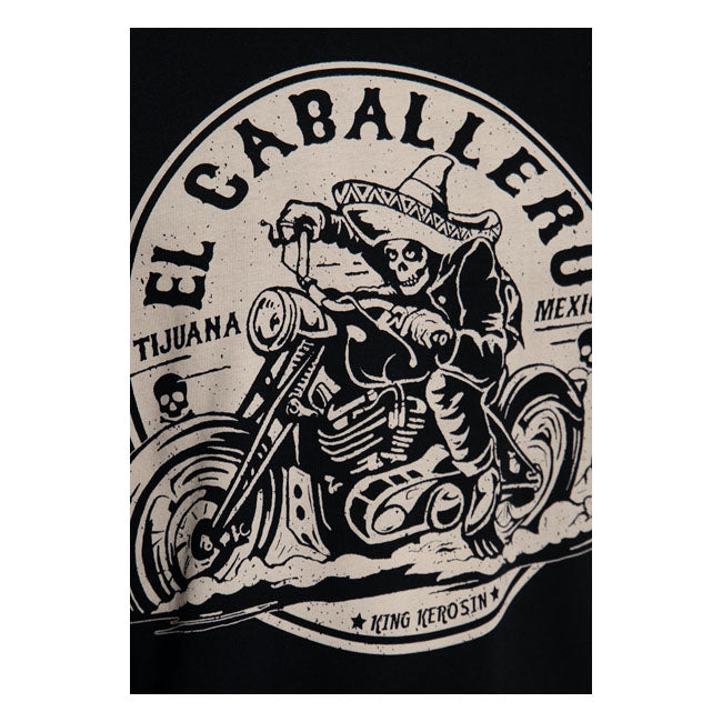 King Kerosin EL Caballero T-Shirt Black - FREE UK Shipping, FREE 365 Day Returns | Moto Central