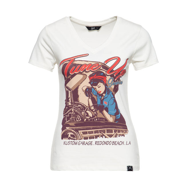 King Kerosin Queen Kerosin Tune Up Ladies T-Shirt Off-White