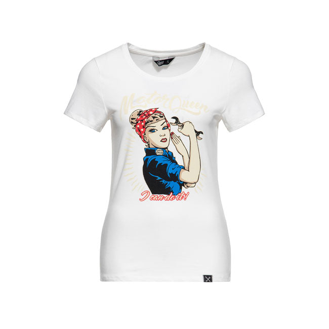 King Kerosin Queen Kerosin Motor Queen I Can Do It T-Shirt Off-White