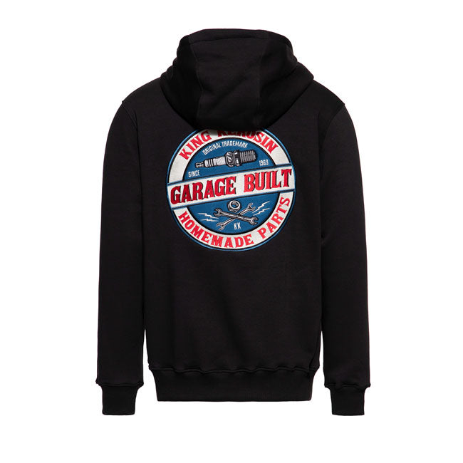 King Kerosin Garage Built Hoodie Black - FREE UK Shipping, FREE 365 Day Returns | Moto Central