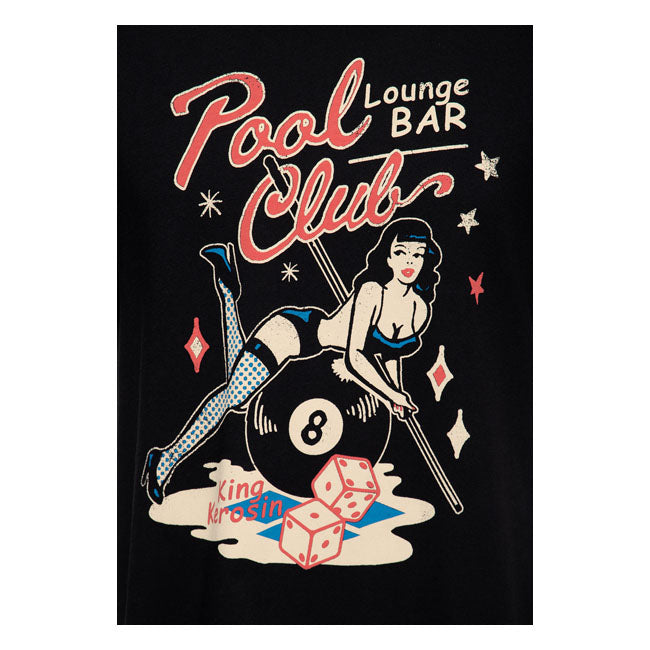 King Kerosin Pool Club T-Shirt Black - FREE UK Shipping, FREE 365 Day Returns | Moto Central