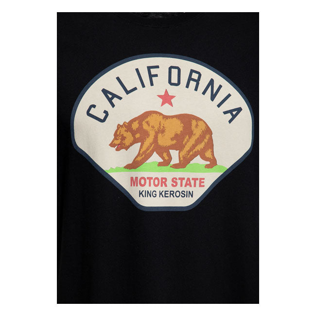 King Kerosin California Motor T-Shirt Black - FREE UK Shipping, FREE 365 Day Returns | Moto Central