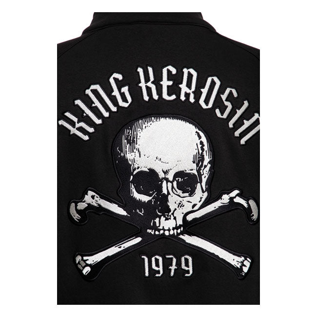 King Kerosin Skull Zip Hoodie Black