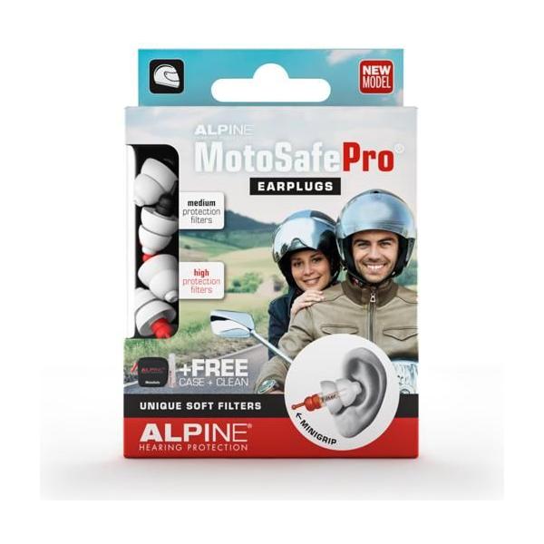 Alpine Motosafe Pro Earplugs White With Mini Grip