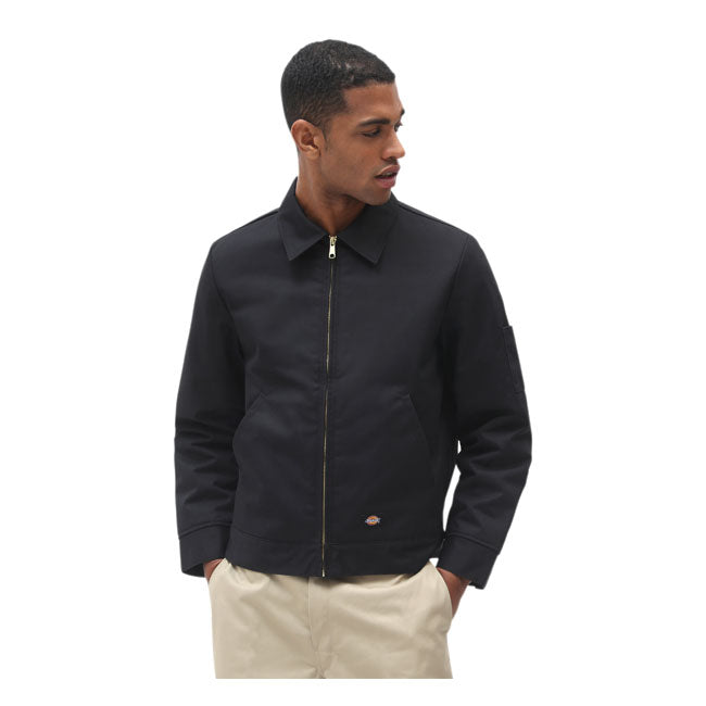 Dickies Lined Eisenhower Jacket Black - FREE UK Shipping, FREE 365 Day Returns | Moto Central