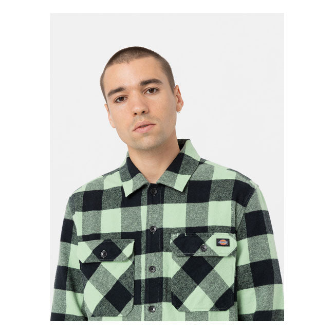 Dickies Sherpa Lined Sacramento Shirt Green