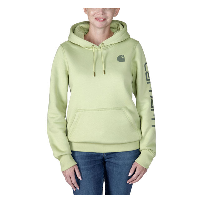 Carhartt Logo Sleeves Graphic Ladies Sweatshirt Dried Clay