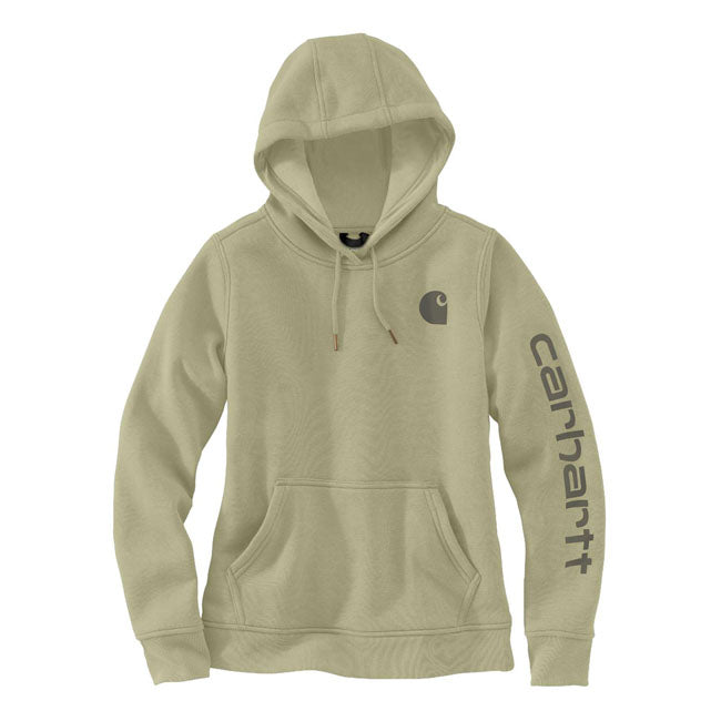 Carhartt Logo Sleeves Graphic Ladies Sweatshirt Dried Clay