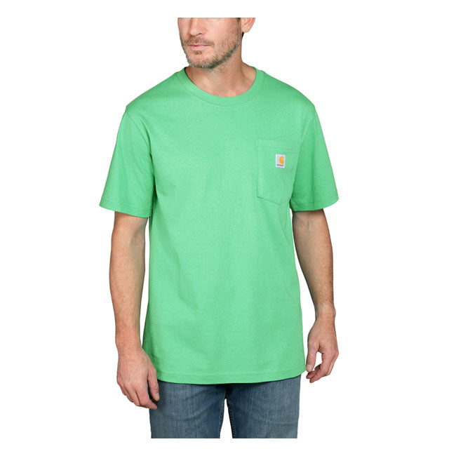 Carhartt K87 Pocket Short Sleeves T-Shirt Malachite - FREE UK Shipping, FREE 365 Day Returns | Moto Central