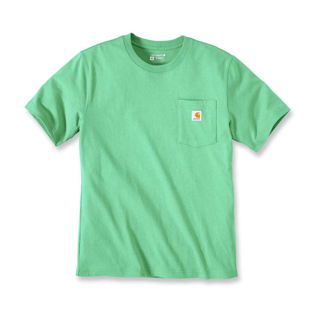 Carhartt K87 Pocket Short Sleeves T-Shirt Malachite - FREE UK Shipping, FREE 365 Day Returns | Moto Central