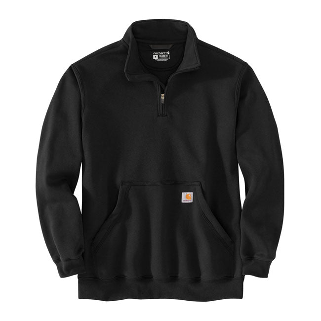 Carhartt Quarter-Zip Sweatshirt Black - FREE UK Shipping, FREE 365 Day Returns | Moto Central