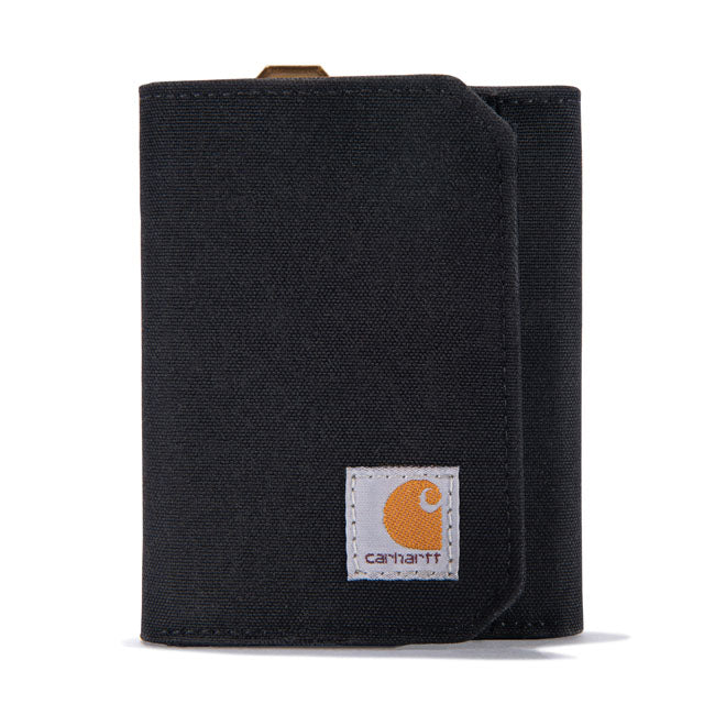 Carhartt Nylon Duck Trifold Wallet Black - FREE UK Shipping, FREE 365 Day Returns | Moto Central