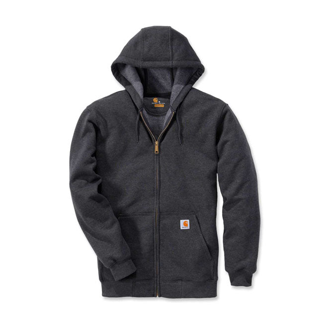 Carhartt Zip Hooded Sweatshirt Carbon Heather - FREE UK Shipping, FREE 365 Day Returns | Moto Central