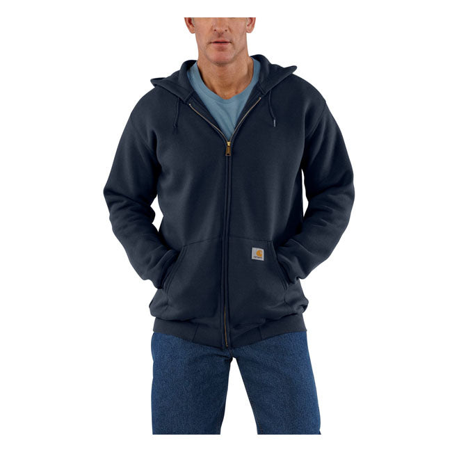 Carhartt Zip Hooded Sweatshirt New Navy - FREE UK Shipping, FREE 365 Day Returns | Moto Central