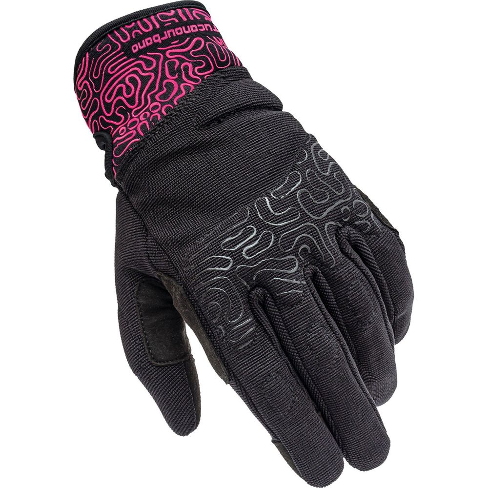 Tucano Urbano Lady Miky Ladies Gloves Black / Fuchsia Graphic - FREE UK Shipping, FREE 365 Day Returns | Moto Central