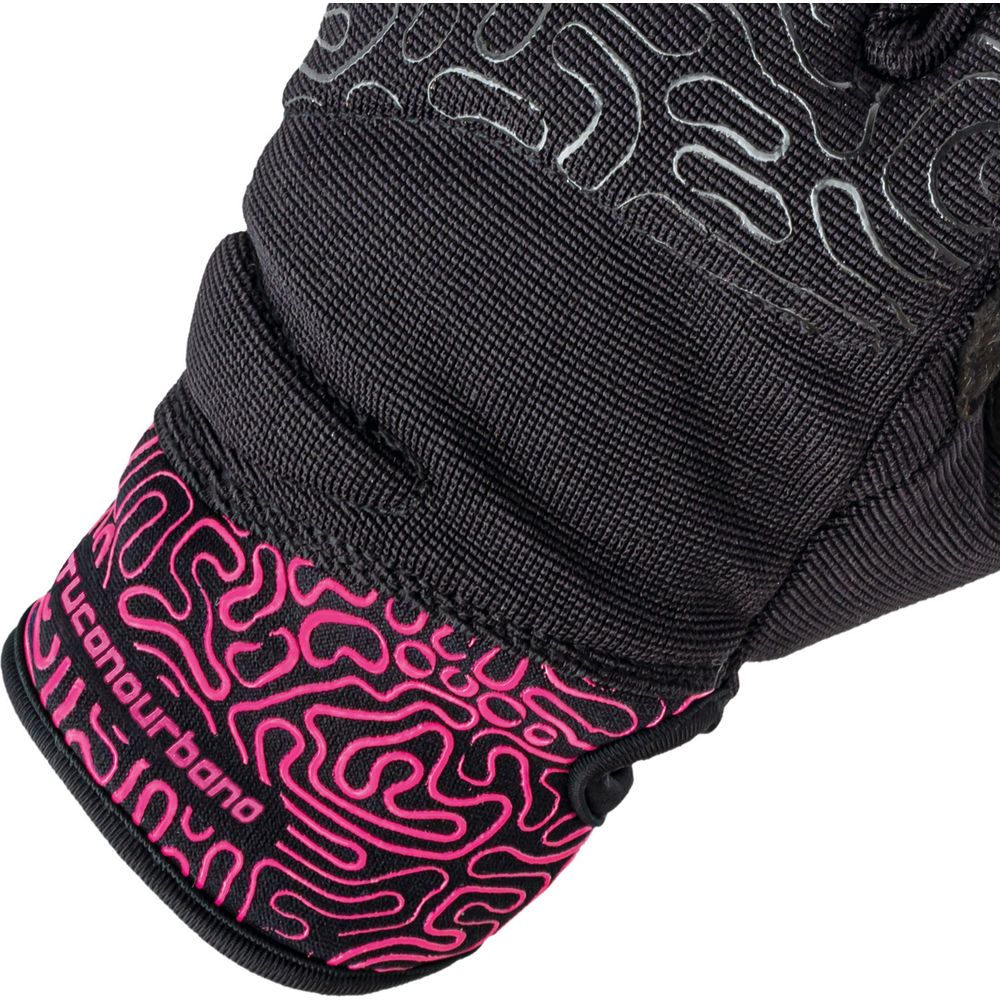 Tucano Urbano Lady Miky Ladies Gloves Black / Fuchsia Graphic - FREE UK Shipping, FREE 365 Day Returns | Moto Central