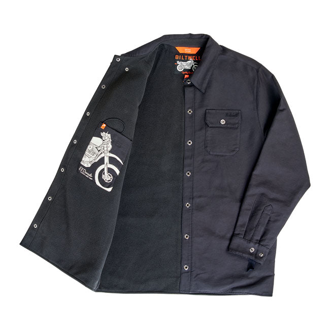 Biltwell EL Dorado Shirt Jacket Black  - FREE UK Delivery - Moto Central