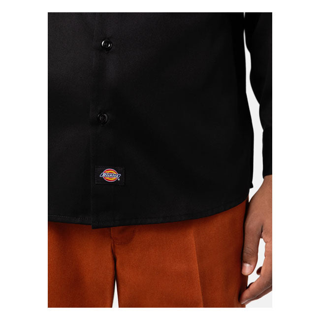 Dickies REC Work Shirt Black - FREE UK Shipping, FREE 365 Day Returns | Moto Central