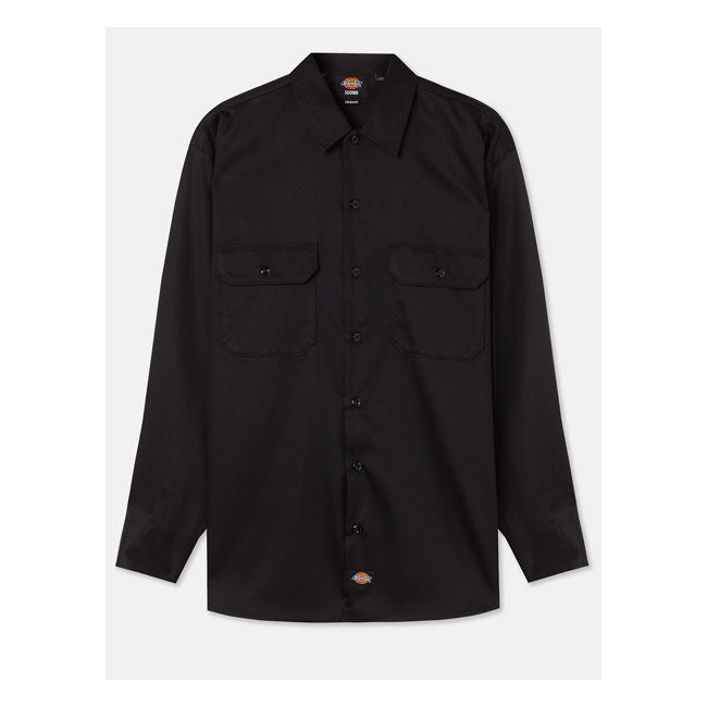 Dickies REC Work Shirt Black - FREE UK Shipping, FREE 365 Day Returns | Moto Central