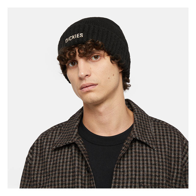 Dickies Harlowtown Beanie Black - FREE UK Shipping, FREE 365 Day Returns | Moto Central