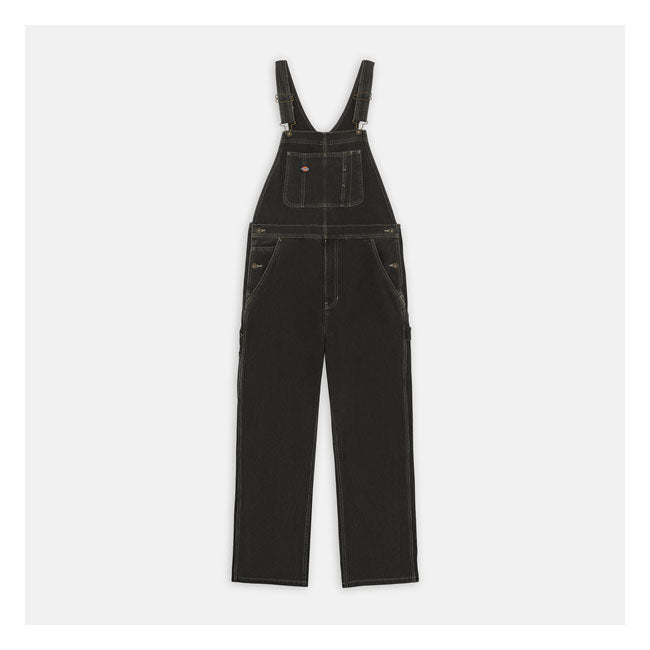 Dickies Classic Bib Overall Black Wash - FREE UK Shipping, FREE 365 Day Returns | Moto Central