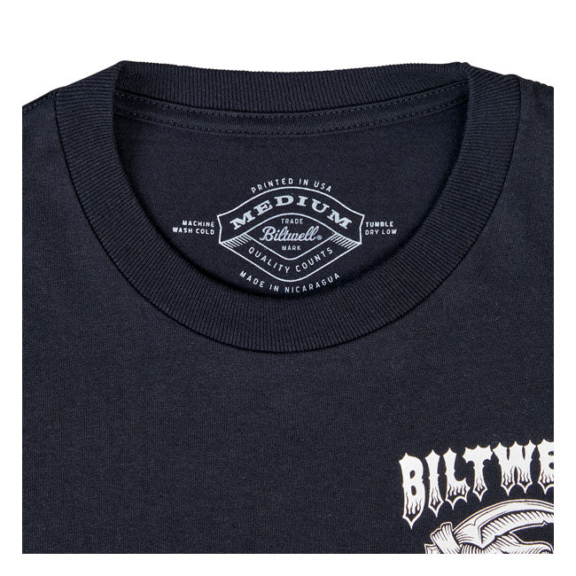 Biltwell Creep T-Shirt Black  - FREE UK Shipping, FREE 365 Day Returns | Moto Central