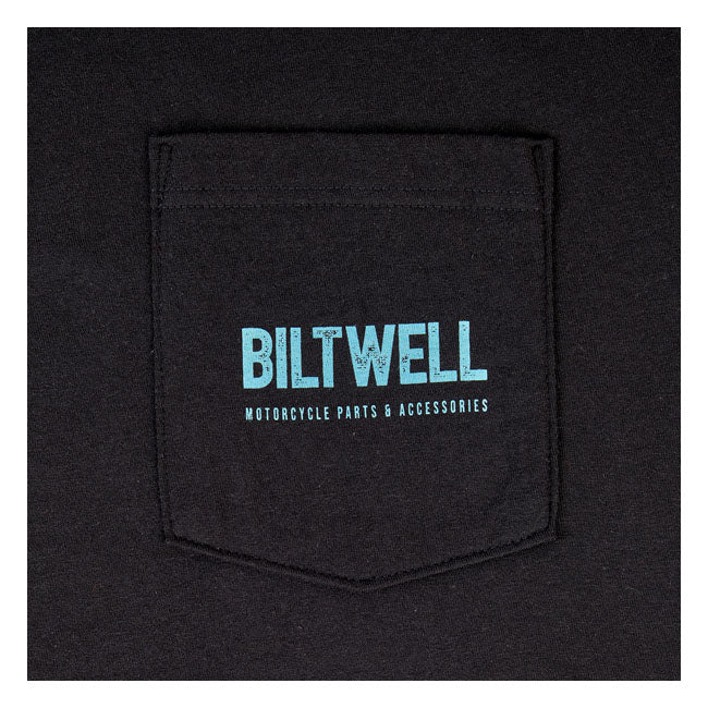 Biltwell Old Junk Pocket T-Shirt Black  - FREE UK Shipping, FREE 365 Day Returns | Moto Central