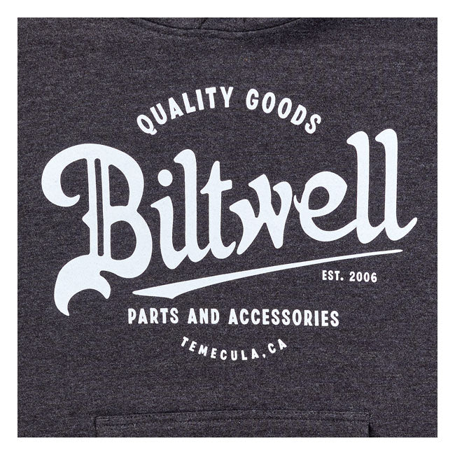 Biltwell Quality Goods Pullover Hoodie Black - FREE UK Shipping, FREE 365 Day Returns | Moto Central