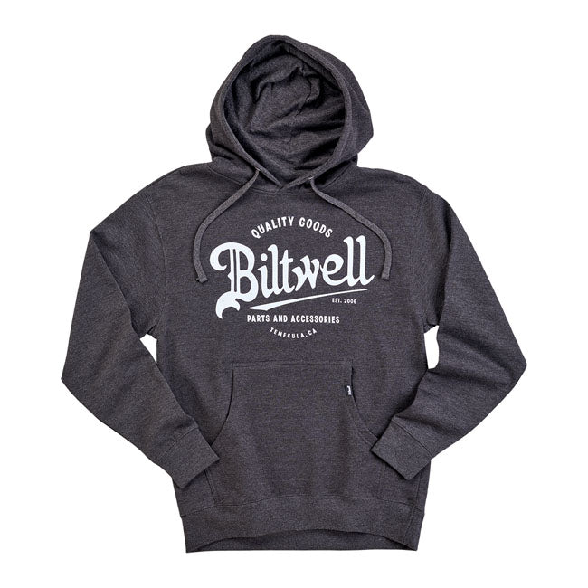 Biltwell Quality Goods Pullover Hoodie Black - FREE UK Shipping, FREE 365 Day Returns | Moto Central