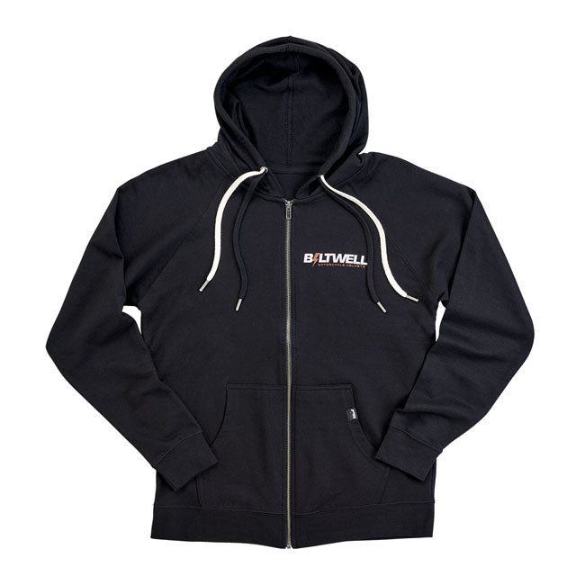 Biltwell Bolts Zip Hoodie Black - FREE UK Shipping, FREE 365 Day Returns | Moto Central