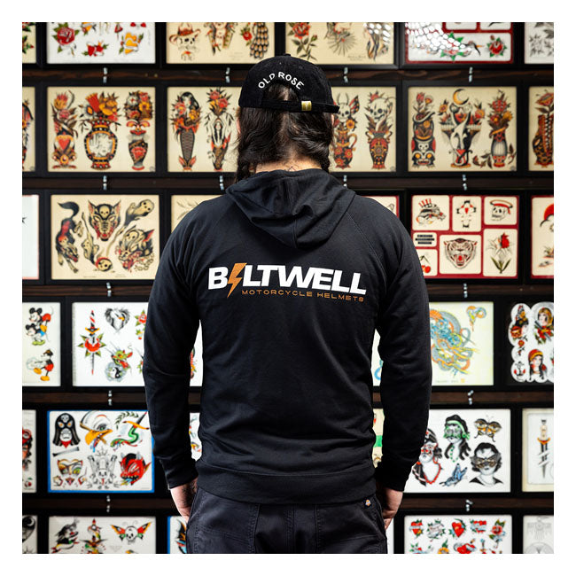 Biltwell Bolts Zip Hoodie Black - FREE UK Shipping, FREE 365 Day Returns | Moto Central