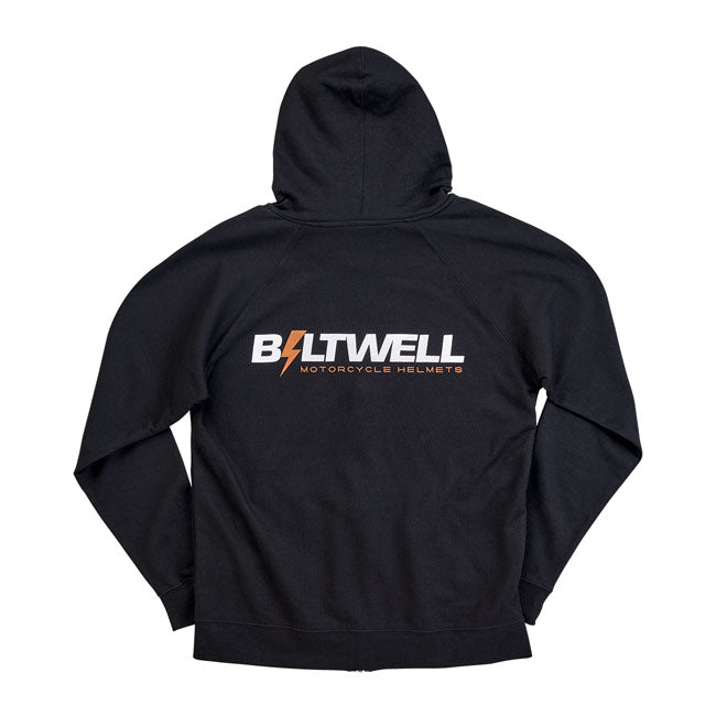 Biltwell Bolts Zip Hoodie Black - FREE UK Shipping, FREE 365 Day Returns | Moto Central