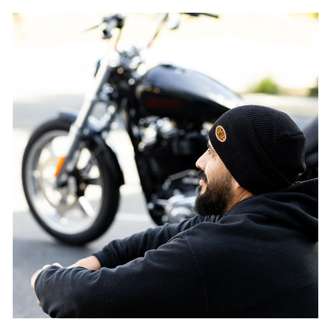 Biltwell Oval Beanie Black - FREE UK Shipping, FREE 365 Day Returns | Moto Central