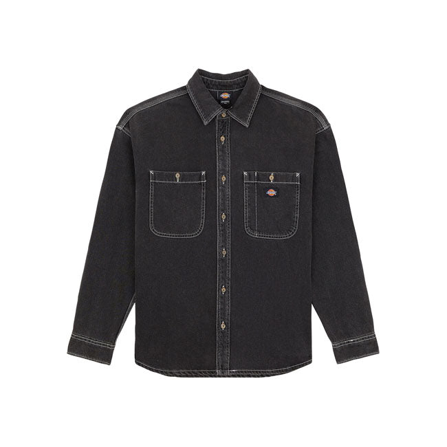 Dickies Houston Shirt Black Wash - FREE UK Shipping, FREE 365 Day Returns | Moto Central